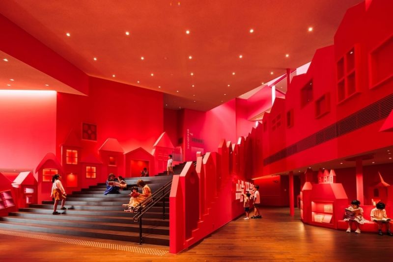 Bên trong bảo tàng mô phỏng theo thị trấn Koriko.